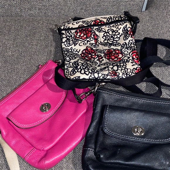 Coach Crossbody Bags in Black, Pink, and Floral Print - Picture 1 of 1